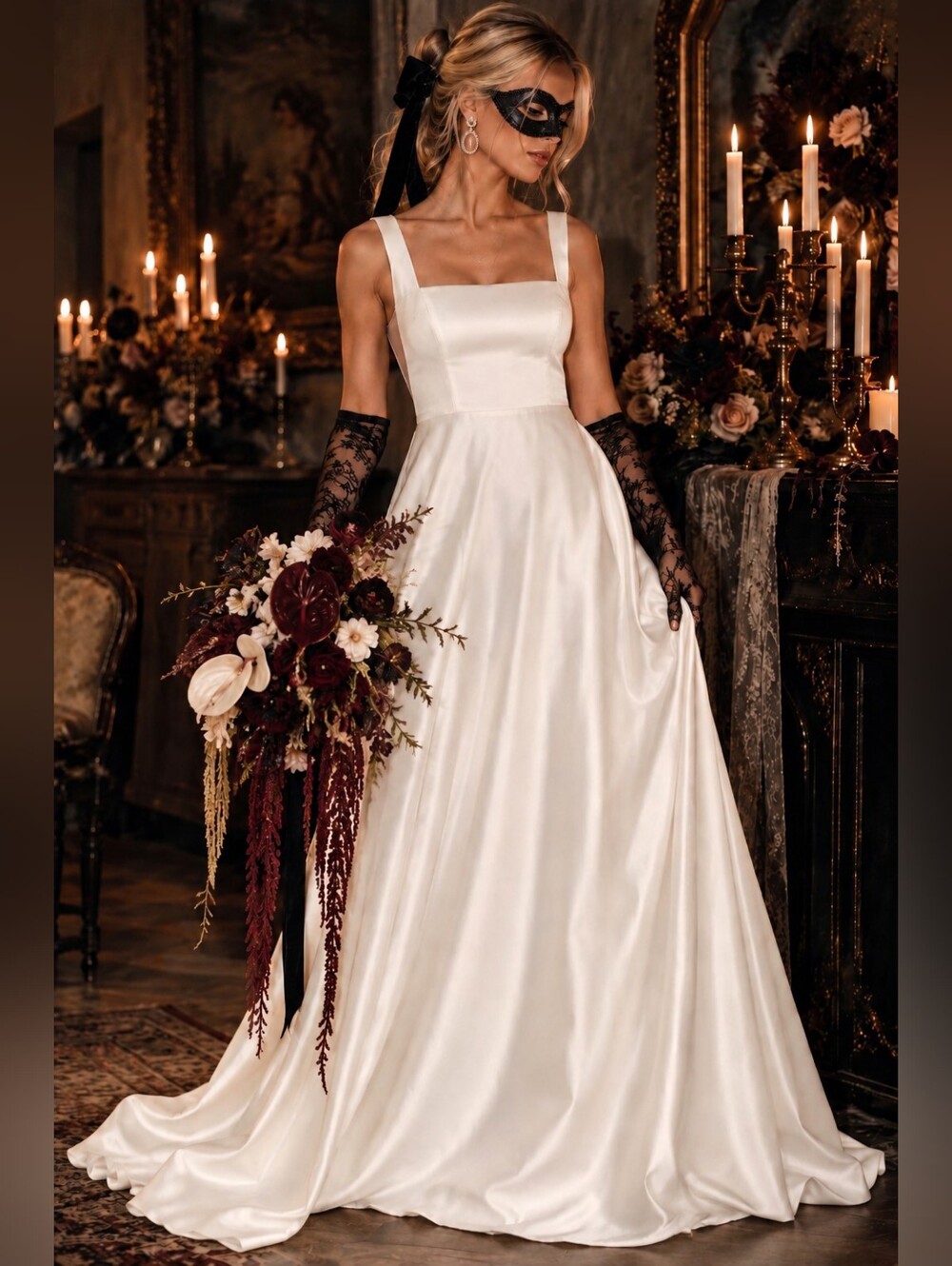 Endless Radiance Ivory Satin Sleeveless Maxi Dress With Pockets